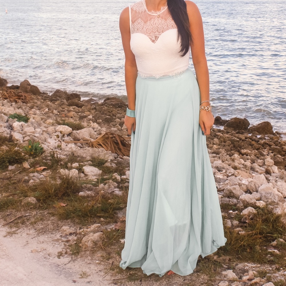Timeless Favorite Chiffon Maxi Skirt in Mint